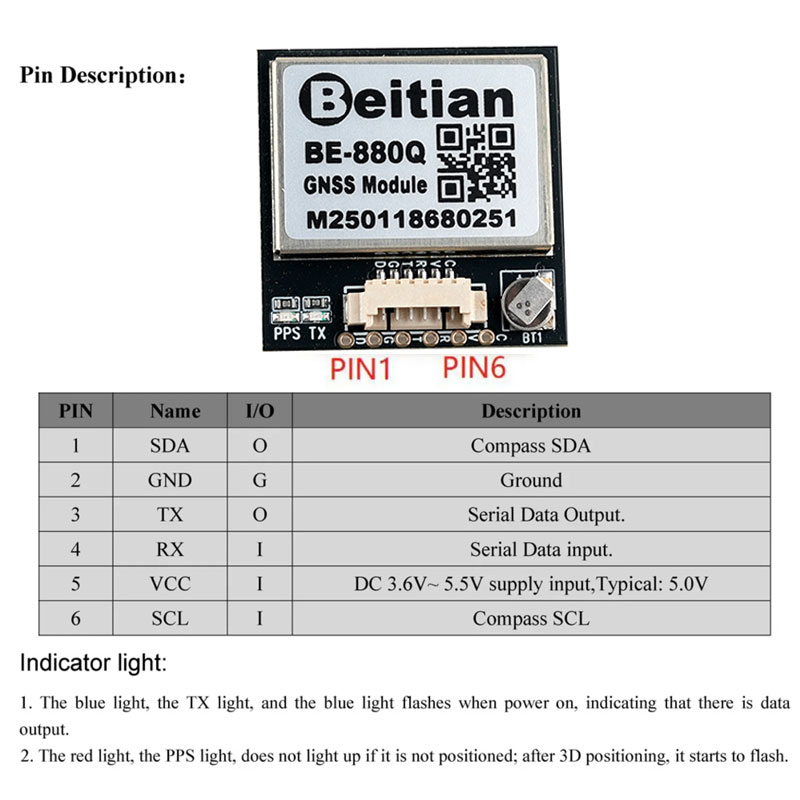 BE-880Q GNSS GPS Module M10050 - Drone Compass recension och pris