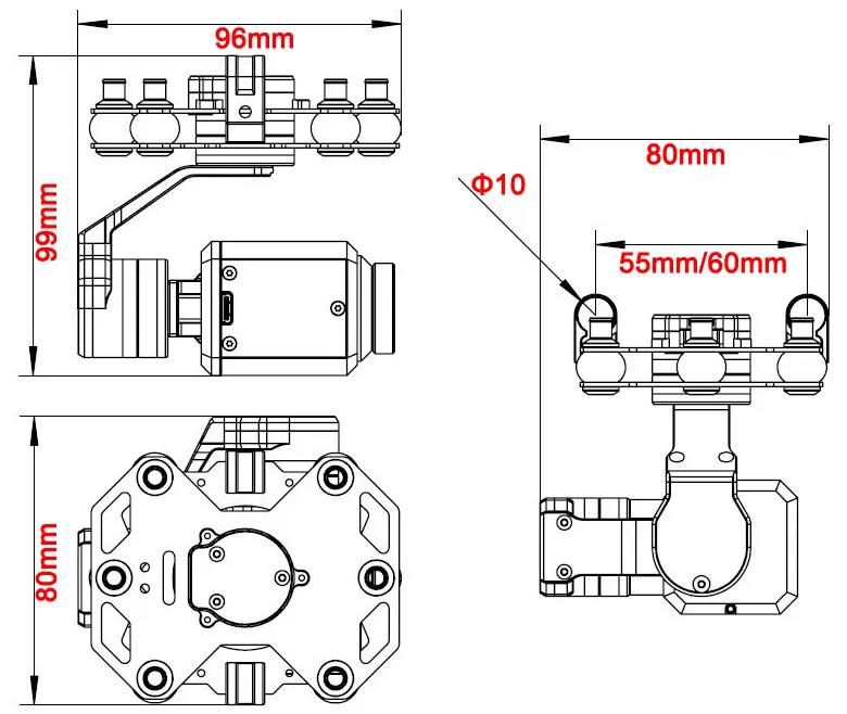 Tarot TL3T20 3-axis Gimbal 640 - Drone Gimbal recension och pris